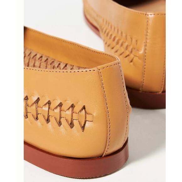 Anthropologie Pilcro Woven Leather Loafers Brown US 7 - Picture 4 of 12